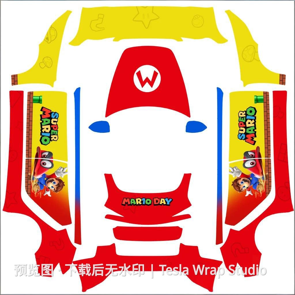 精品皮肤 - Model 3 (2024+) Standard & Premium 特斯拉喷漆车间模板