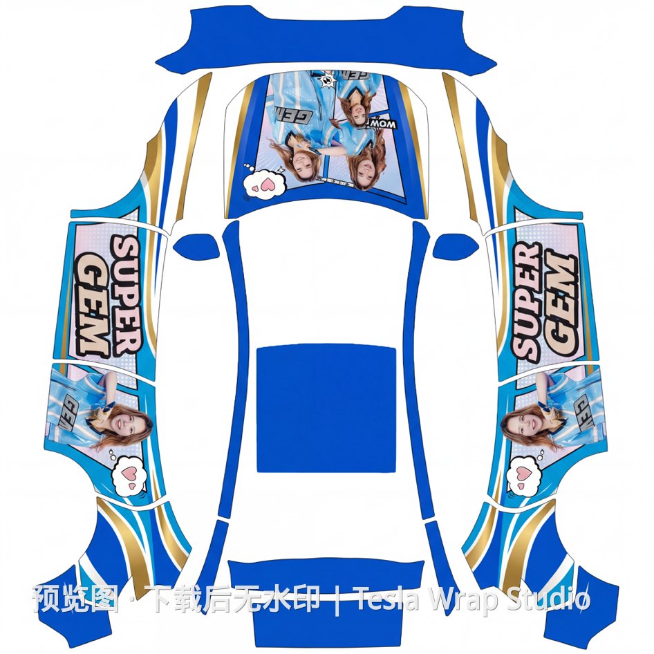 邓紫棋 - Model Y (2025+) Standard 特斯拉喷漆车间模板