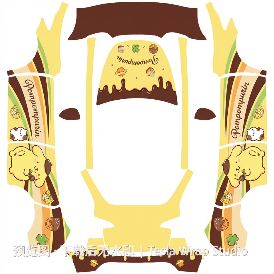 布丁狗 - Model Y 特斯拉喷漆车间模板