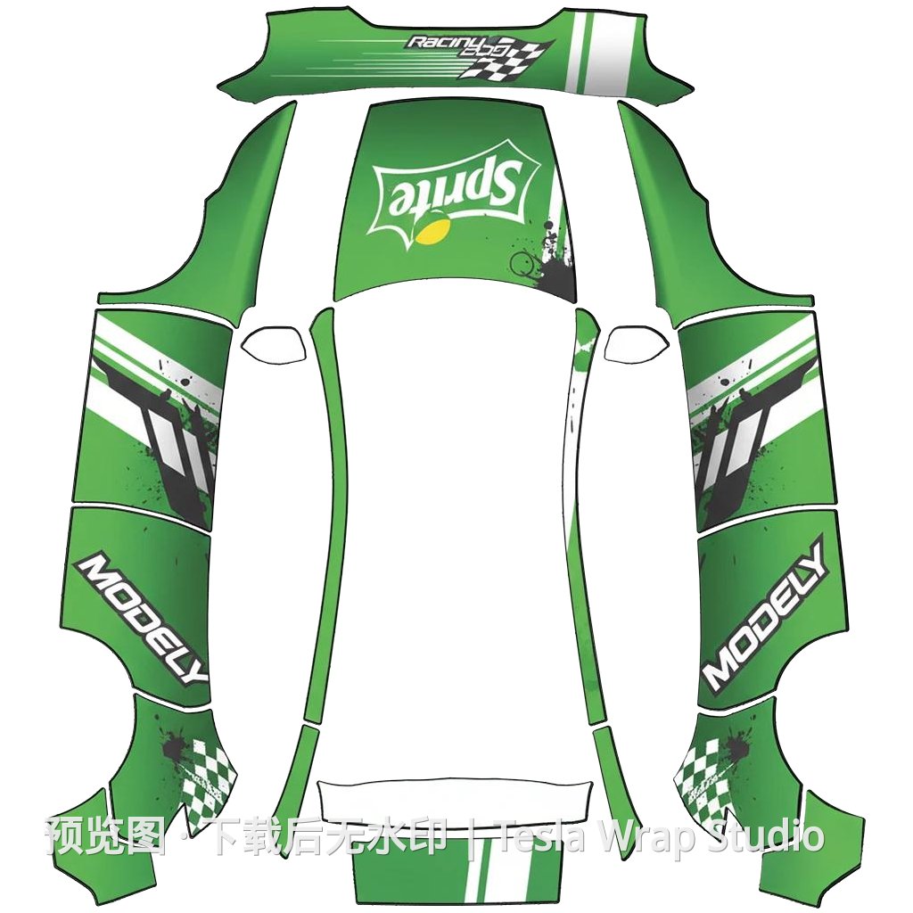 赛车精品皮肤 - Model Y (2025+) Standard 特斯拉喷漆车间模板