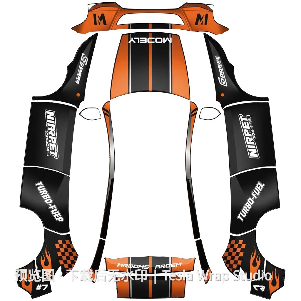 精品赛车皮肤 - Model Y (2025+) Standard 特斯拉喷漆车间模板