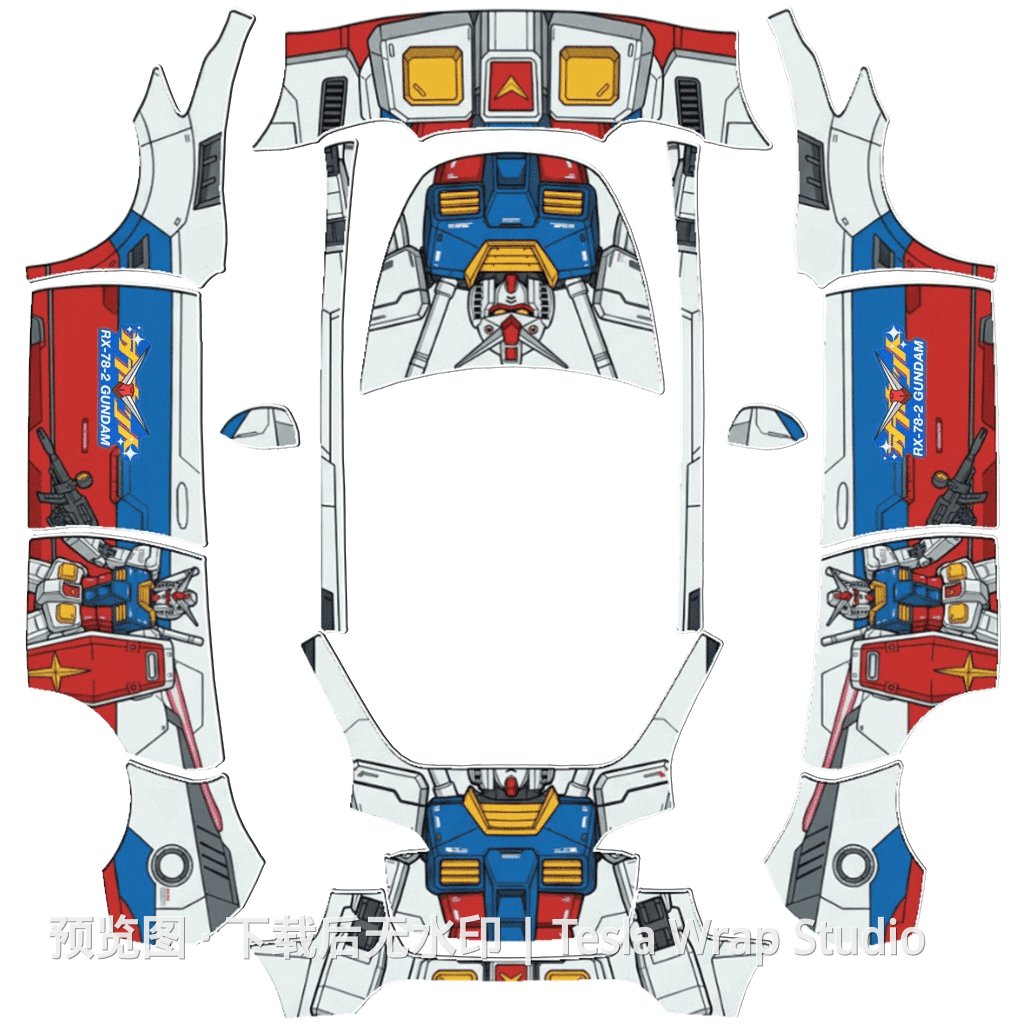 高达精修版 - Model Y 特斯拉喷漆车间模板