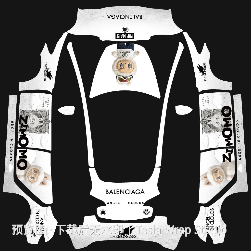 zimomo 大天使 - Model 3 特斯拉喷漆车间模板