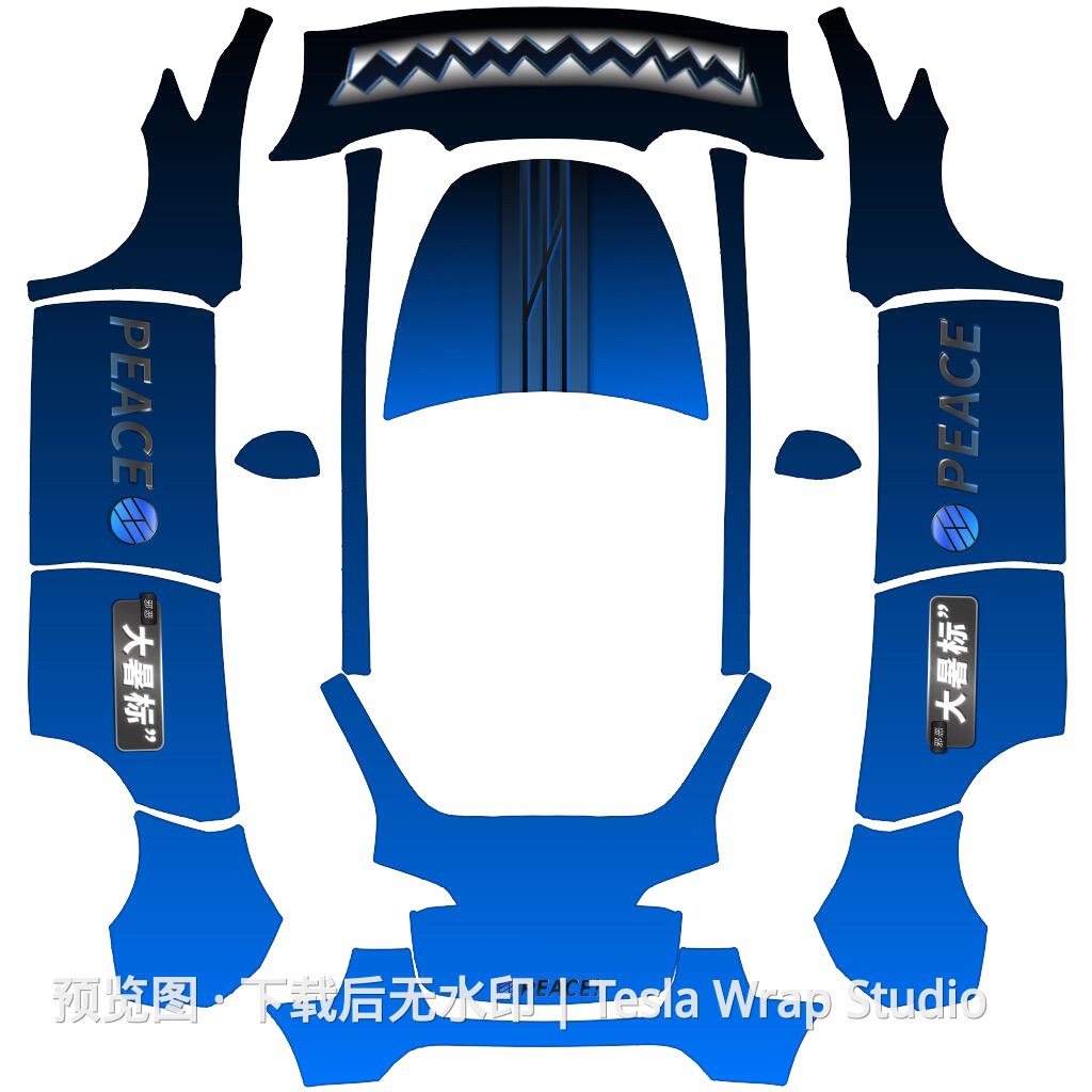 王大暑专用皮肤 - Model Y 特斯拉喷漆车间模板
