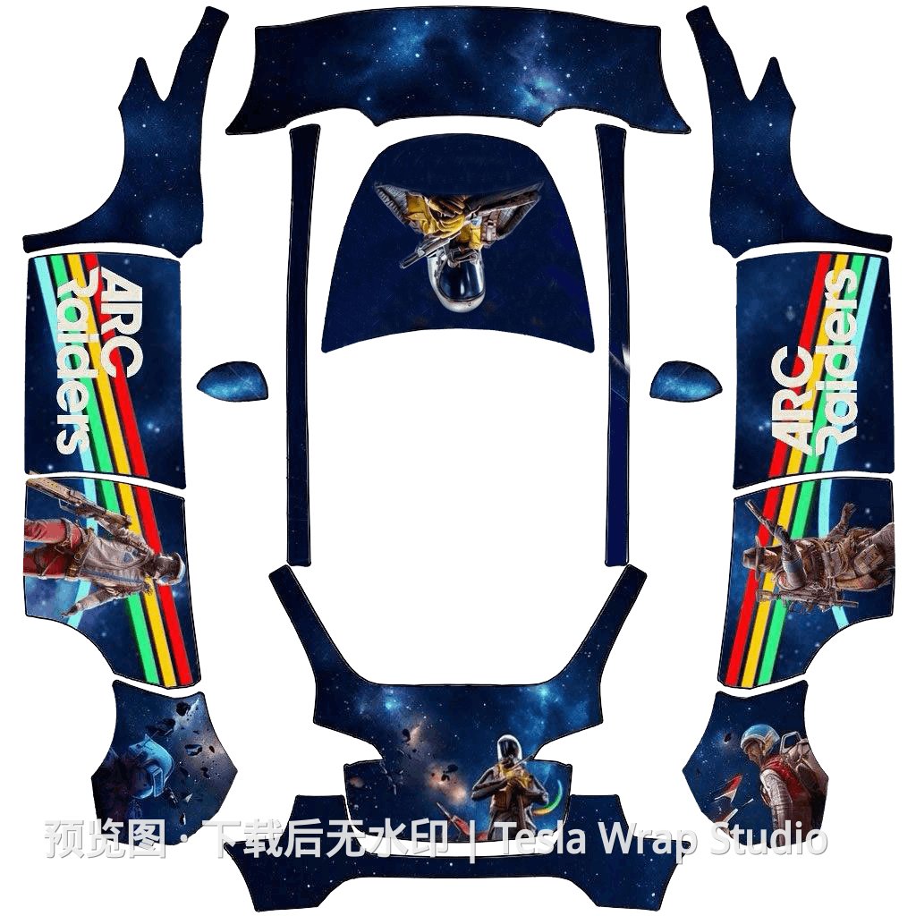 精品皮肤 - Model Y 特斯拉喷漆车间模板