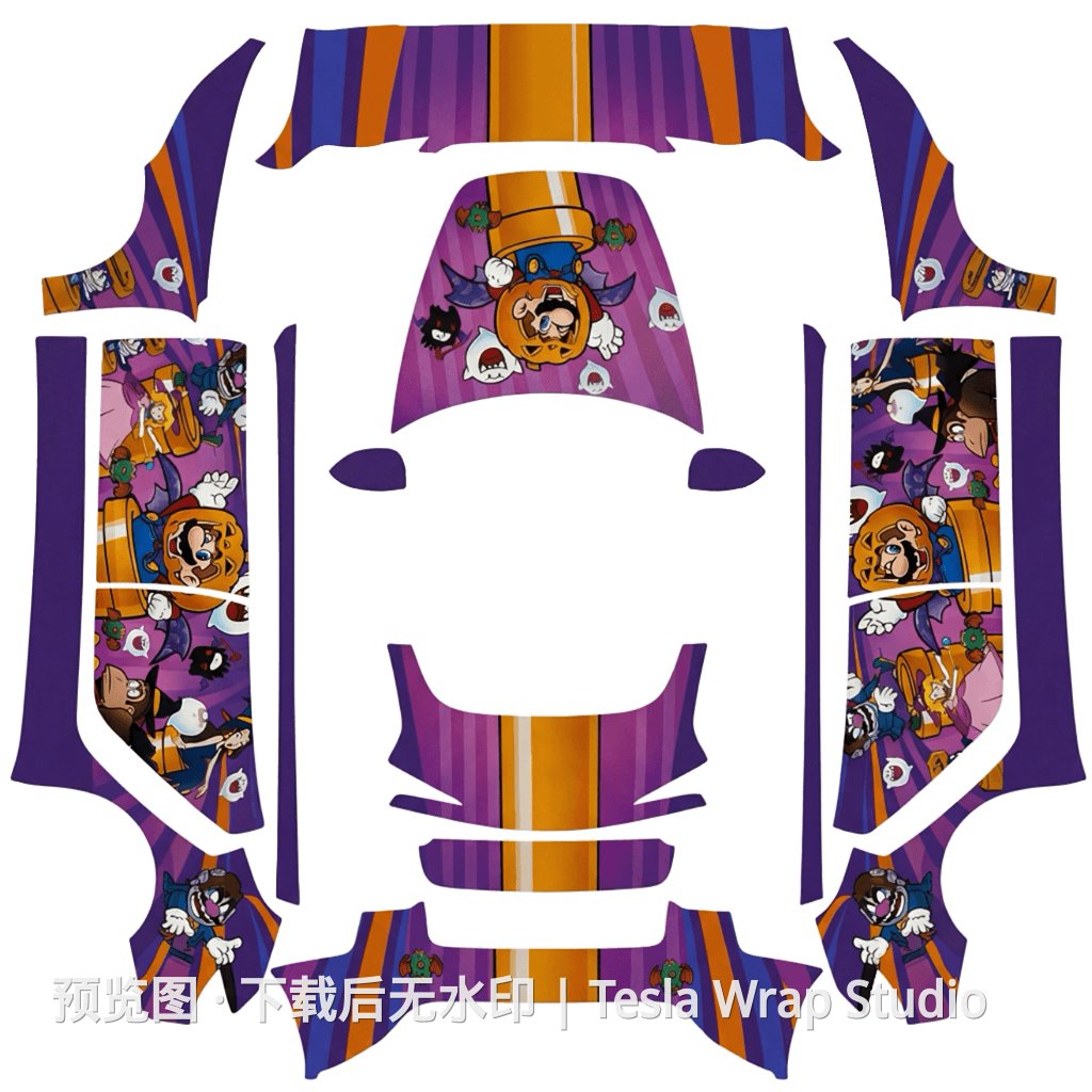 焕新3马里奥 - Model 3 (2024+) Standard & Premium 特斯拉喷漆车间模板