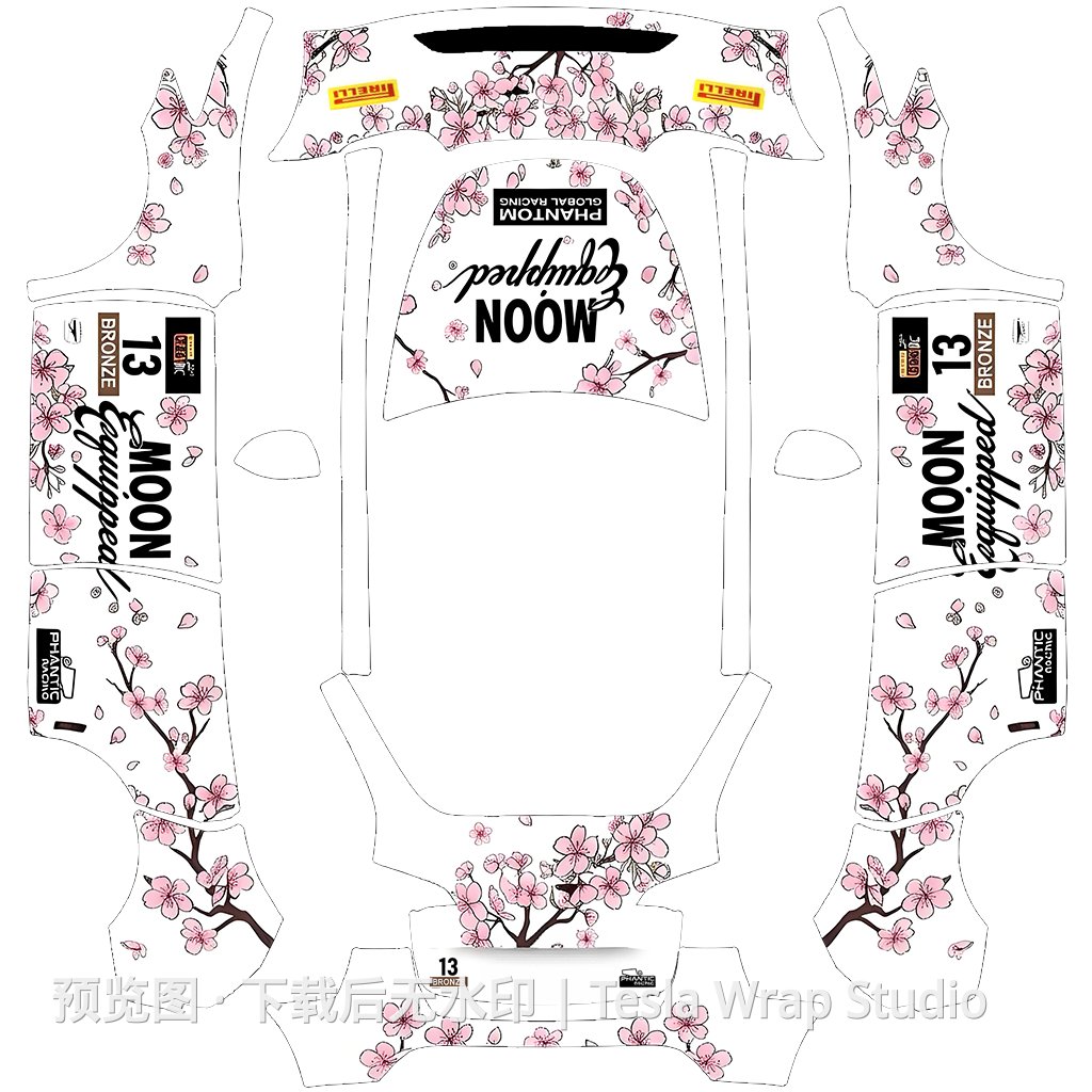 保时捷 911 GT3 R (992)涂装 - Model Y 特斯拉喷漆车间模板