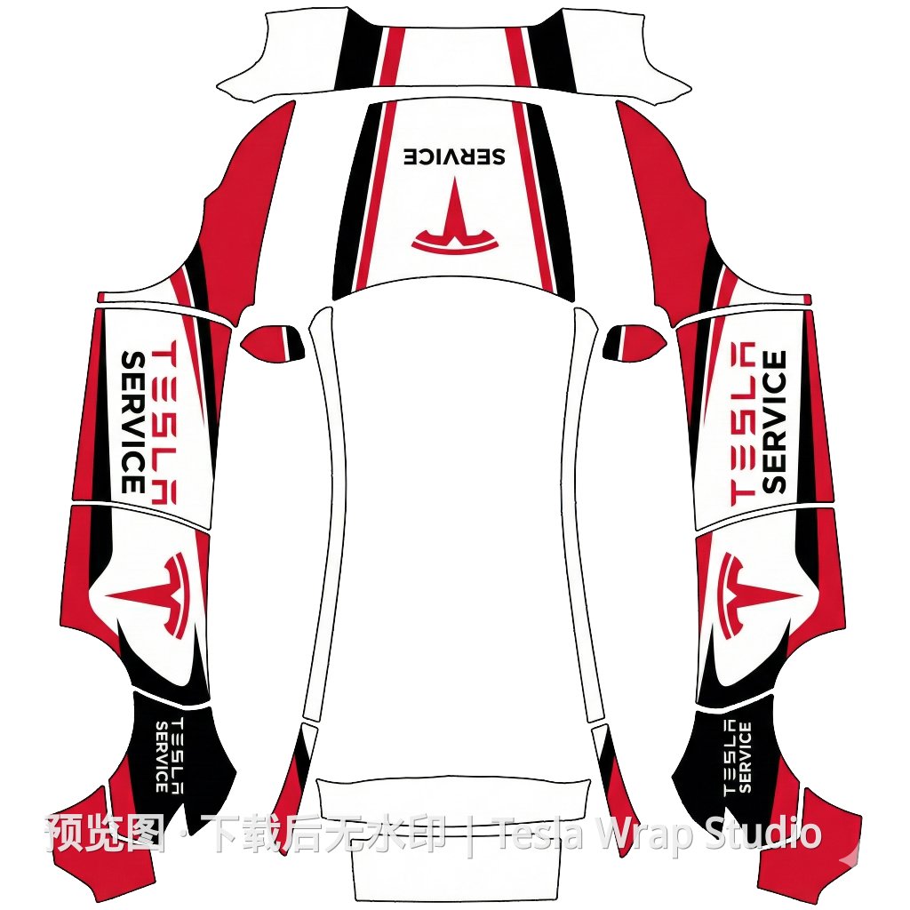 特斯拉服务车白