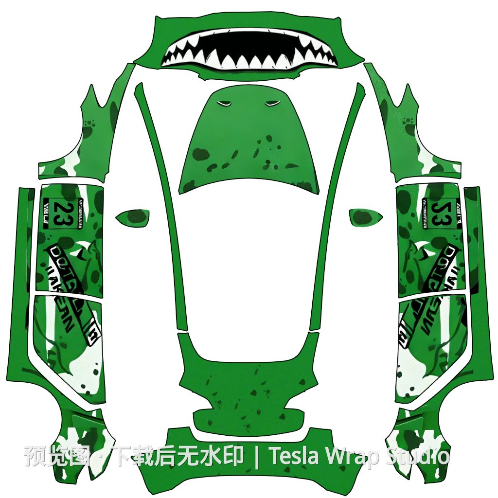 绿恐龙 - Model 3 特斯拉喷漆车间模板