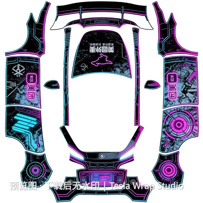 未来光电波波 - Model Y 特斯拉喷漆车间模板