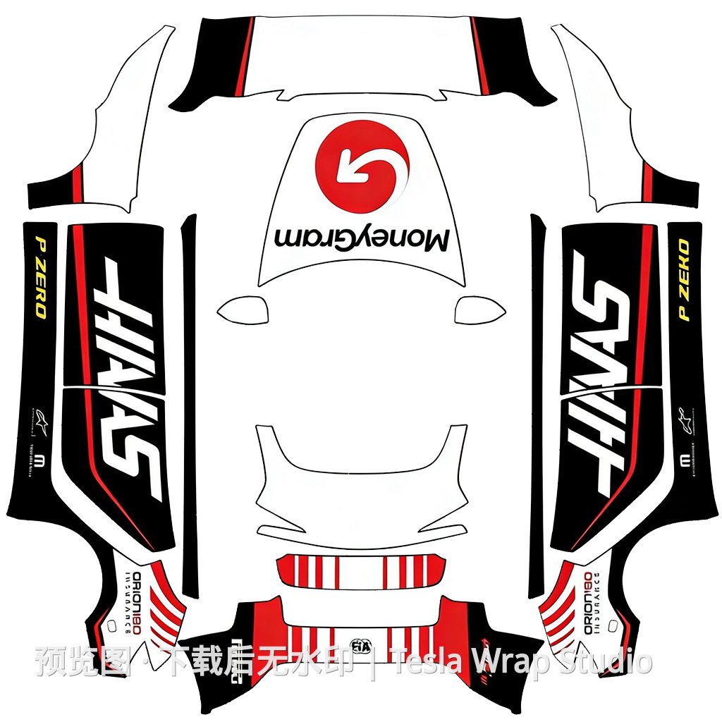 经典赛车涂装 - Model 3 (2024+) Standard & Premium 特斯拉喷漆车间模板