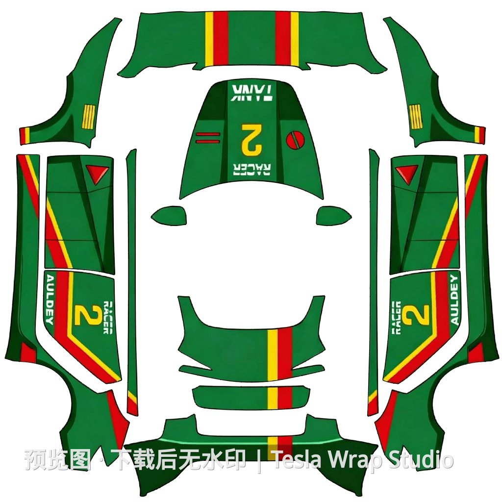 四驱小子系列涂装 - Model 3 (2024+) Standard & Premium 特斯拉喷漆车间模板