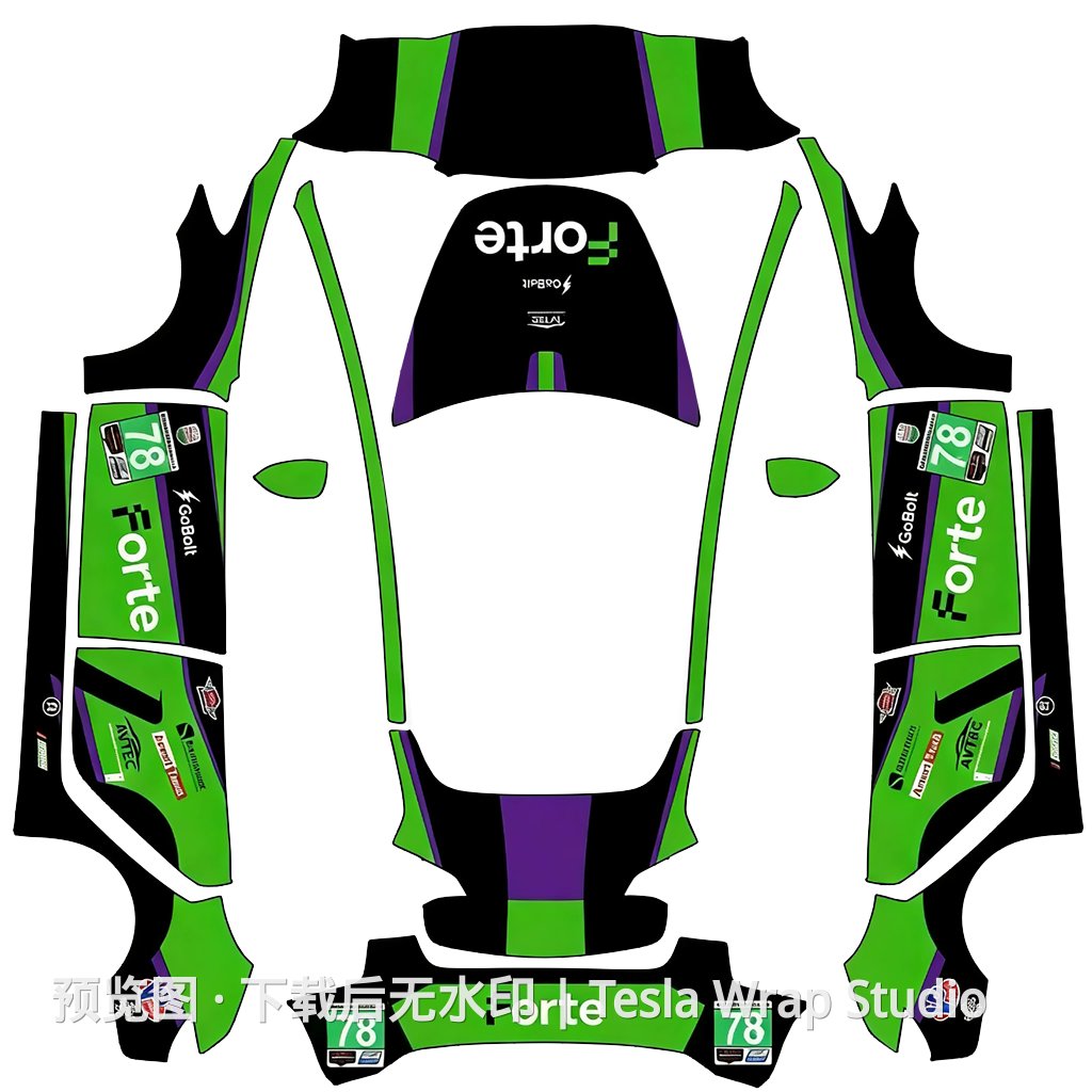 兰博基尼 GT3 - Model 3 特斯拉喷漆车间模板