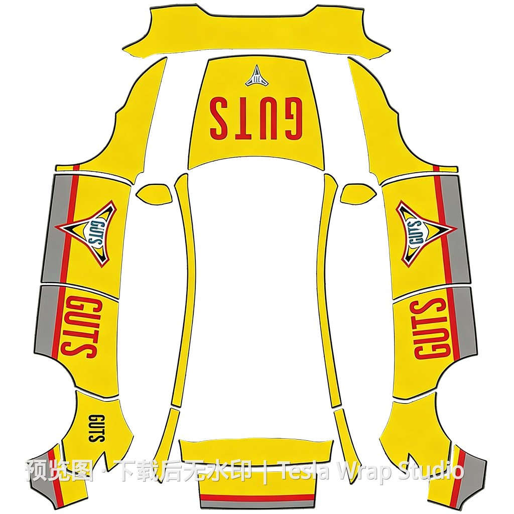 胜利队 - Model Y (2025+) Standard 特斯拉喷漆车间模板