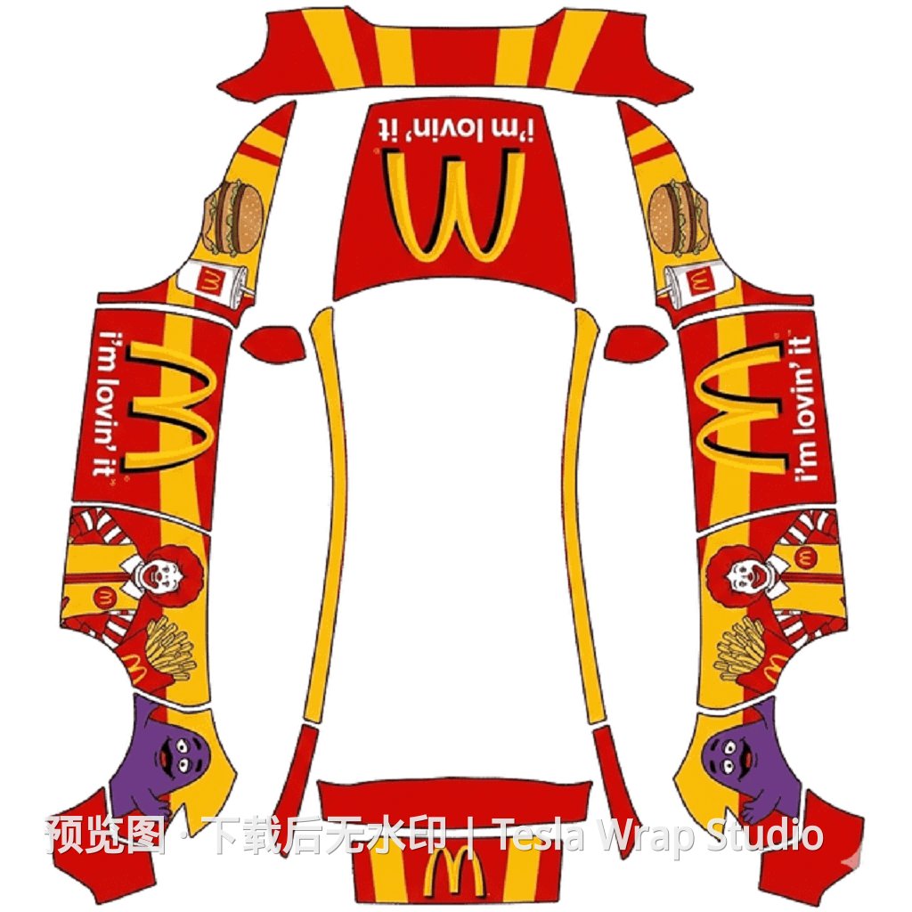 麦当劳 - Model Y (2025+) Premium 特斯拉喷漆车间模板