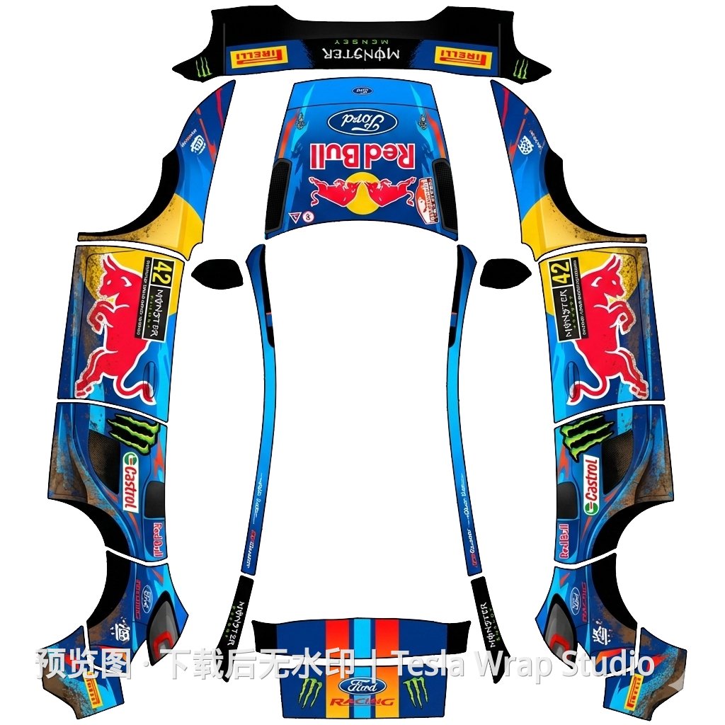 红牛007 - Model Y (2025+) Premium 特斯拉喷漆车间模板