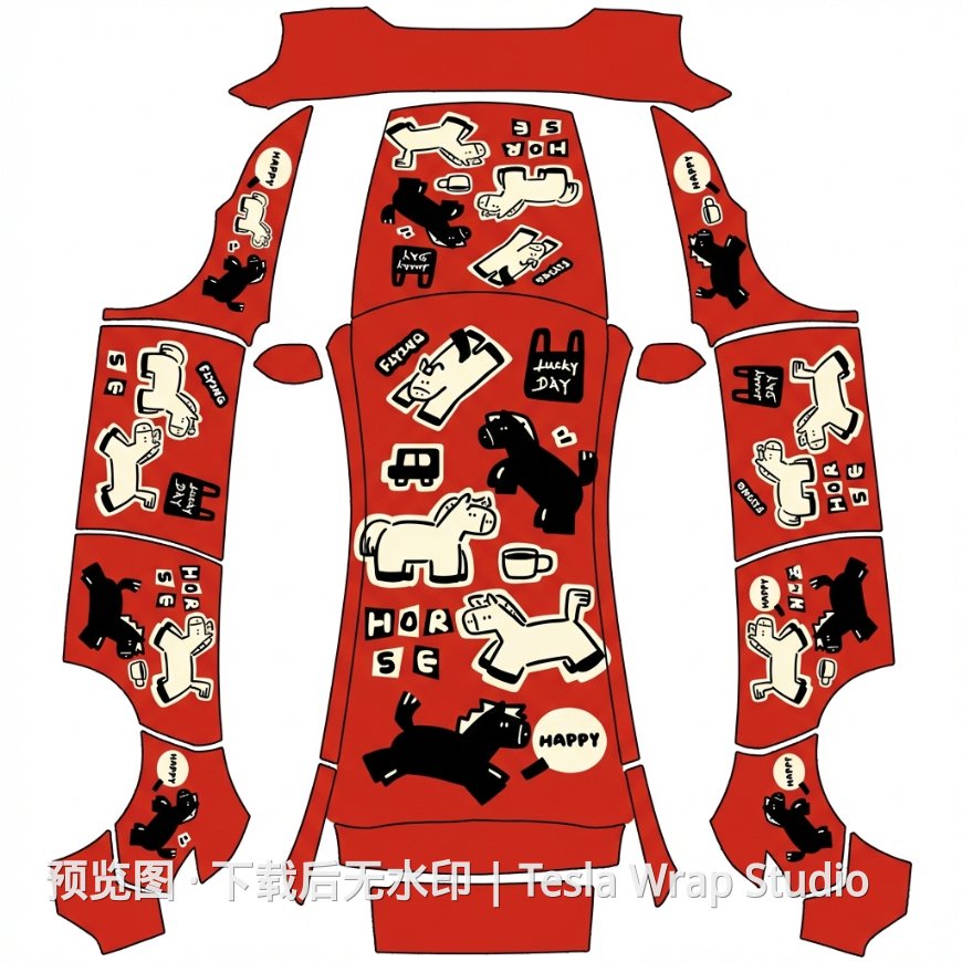 马年涂装 - Model Y (2025+) Premium 特斯拉喷漆车间模板