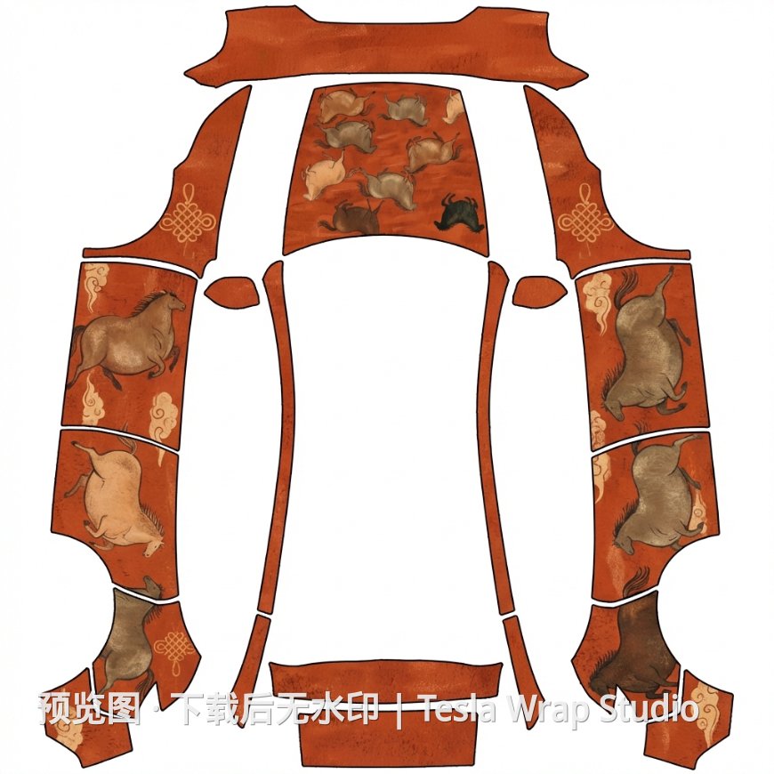 马年涂装 - Model Y (2025+) Premium 特斯拉喷漆车间模板