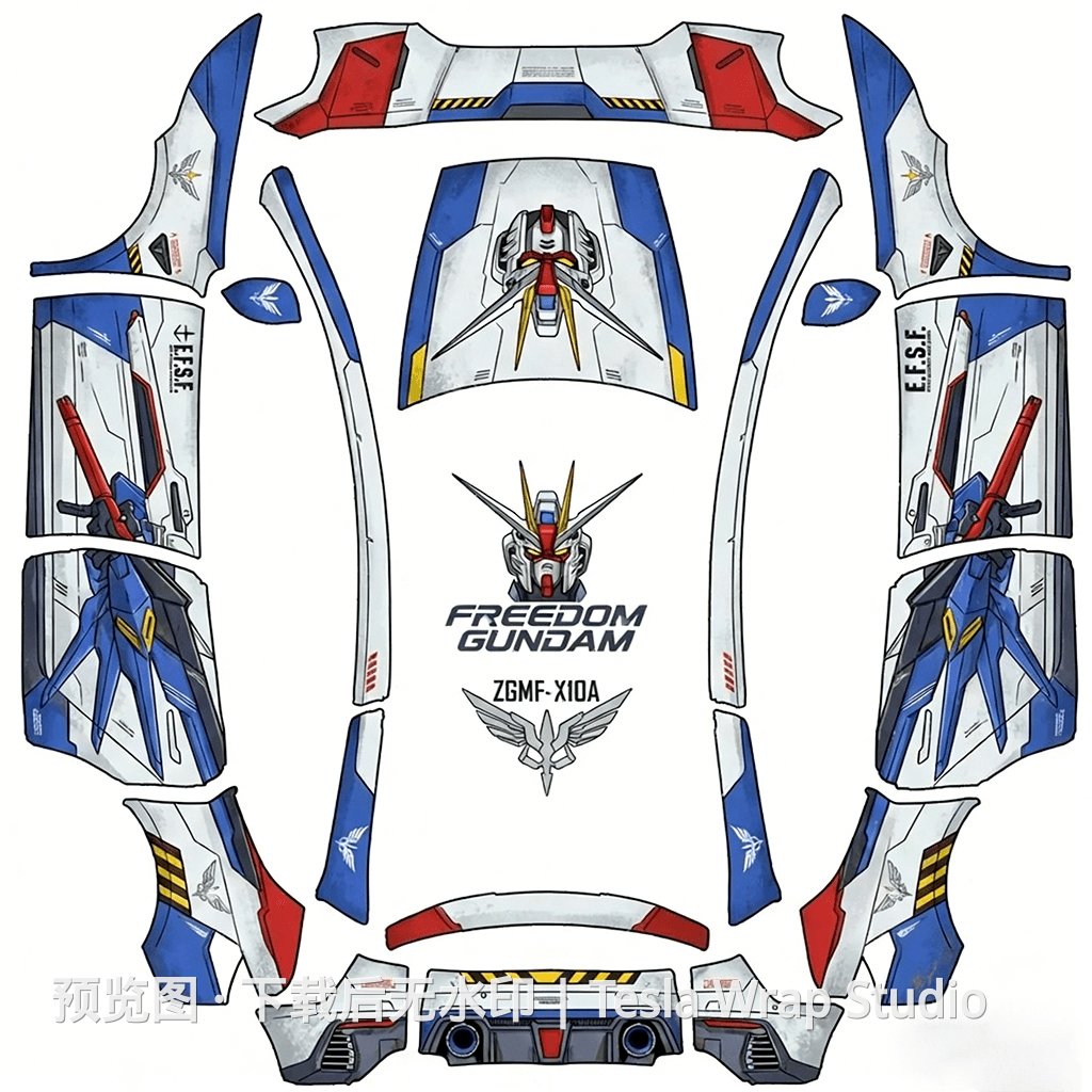 高达Seed机甲风系列涂装 - Model Y L 特斯拉喷漆车间模板