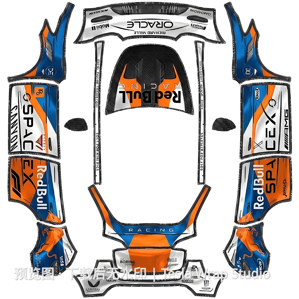 梅赛德斯-AMG GT3赛车 - Model Y 特斯拉喷漆车间模板