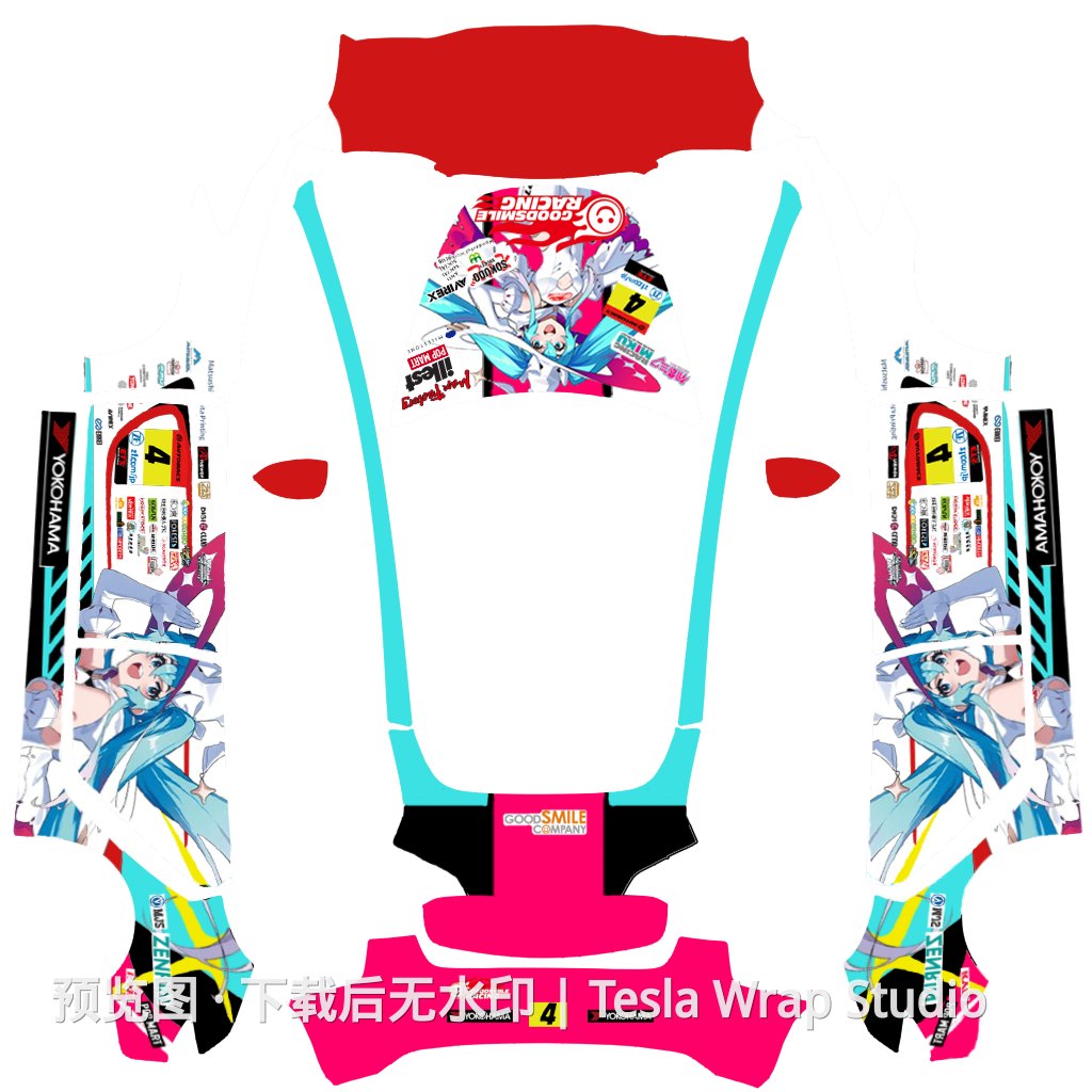 初音 - Model 3 特斯拉喷漆车间模板