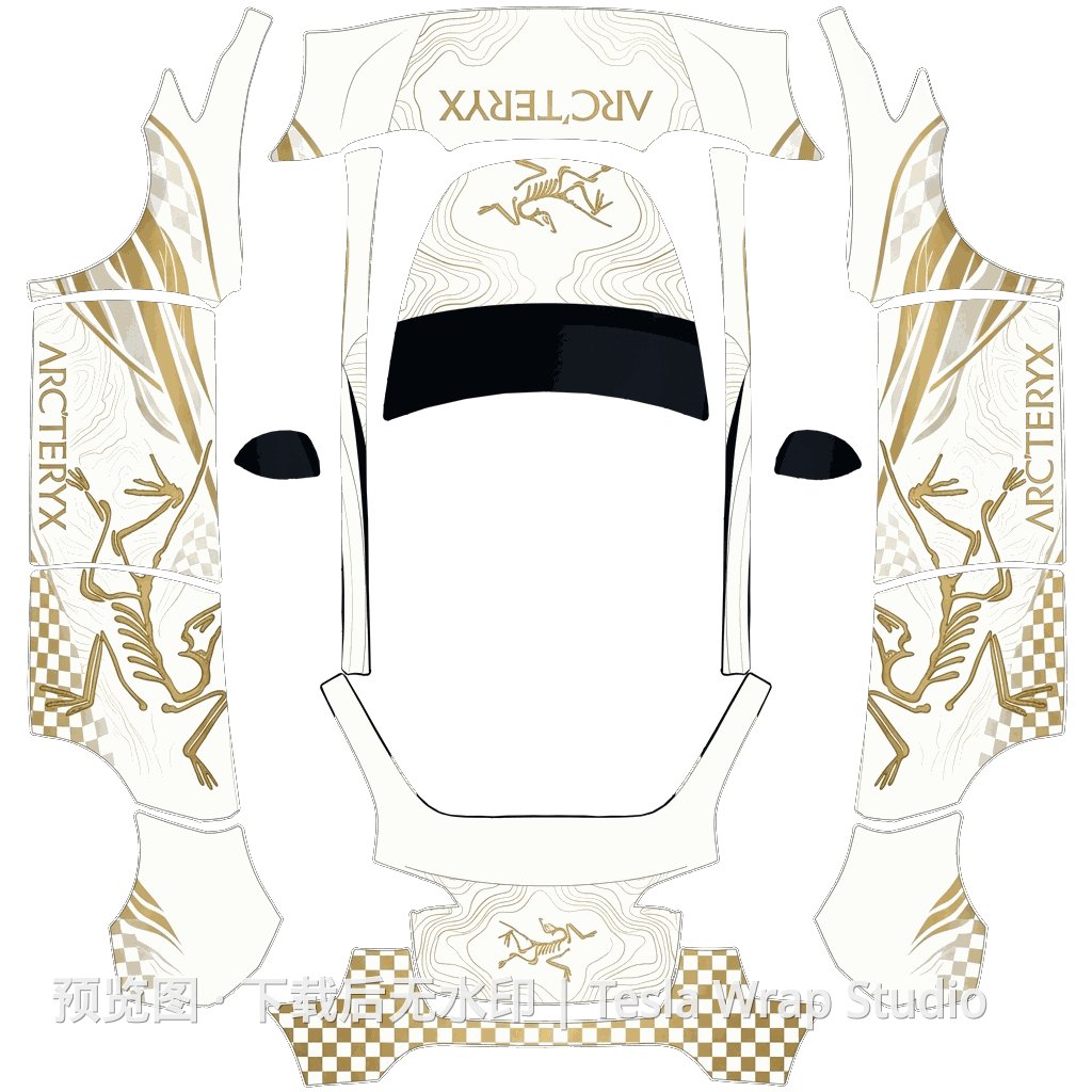 始祖鸟涂装 - Model Y 特斯拉喷漆车间模板