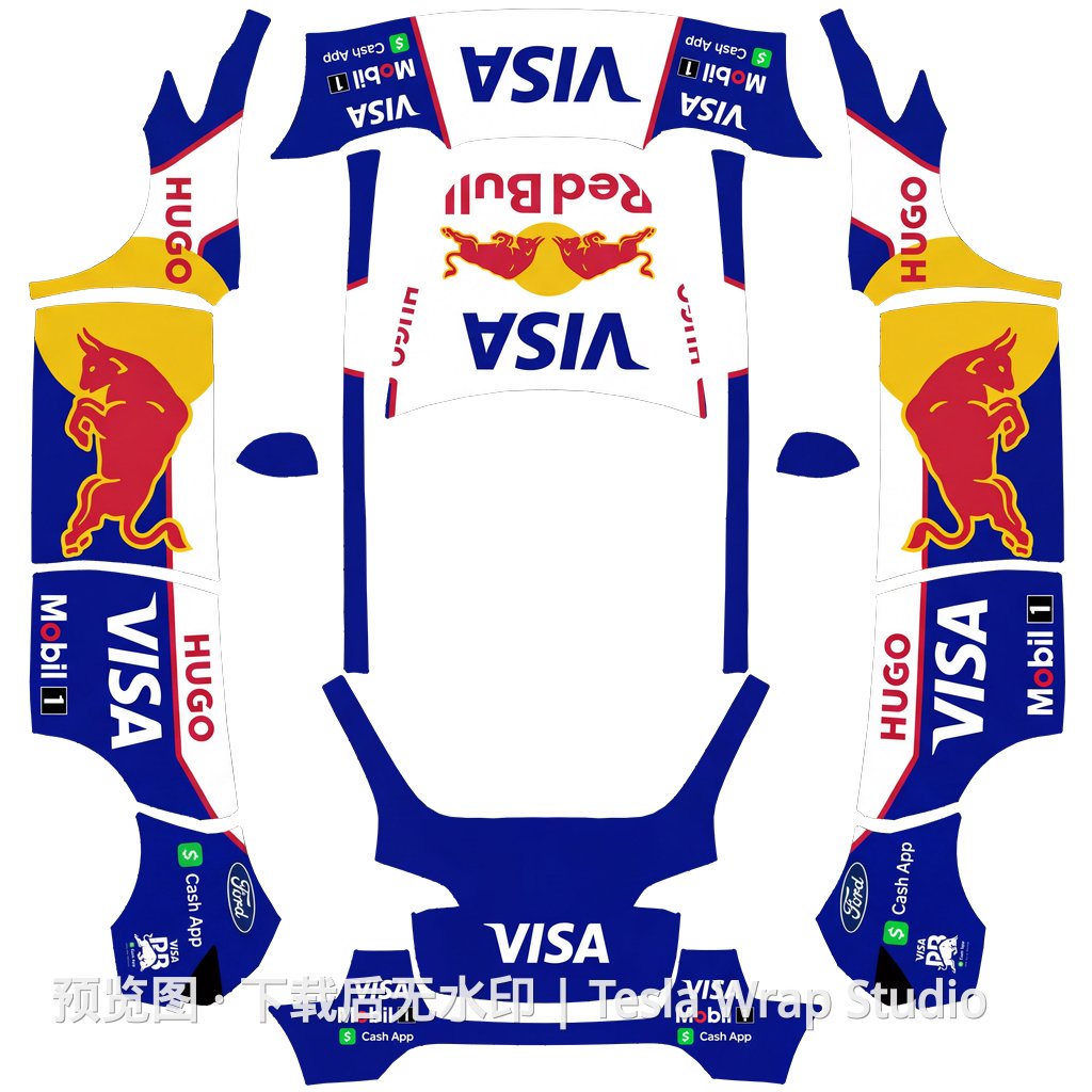 精品赛车涂装 - Model Y 特斯拉喷漆车间模板