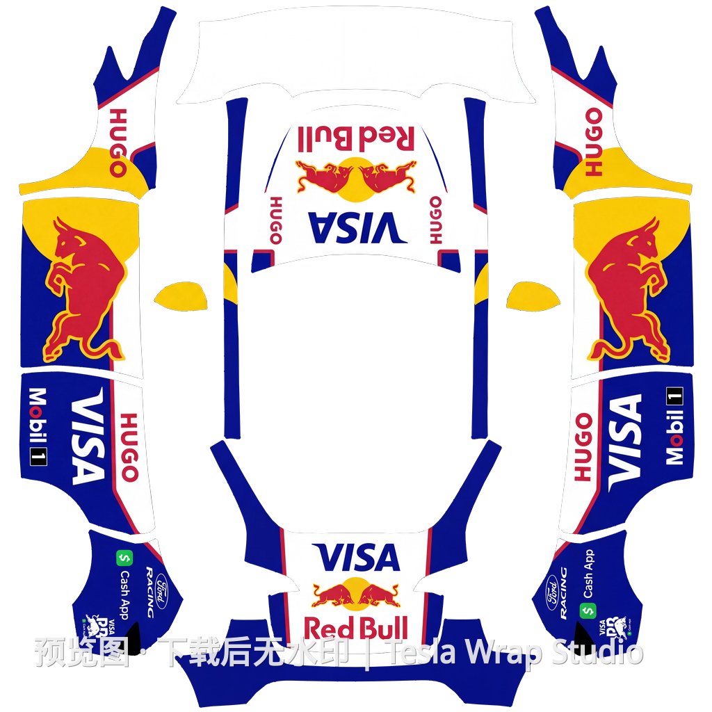 精品赛车涂装 - Model Y 特斯拉喷漆车间模板