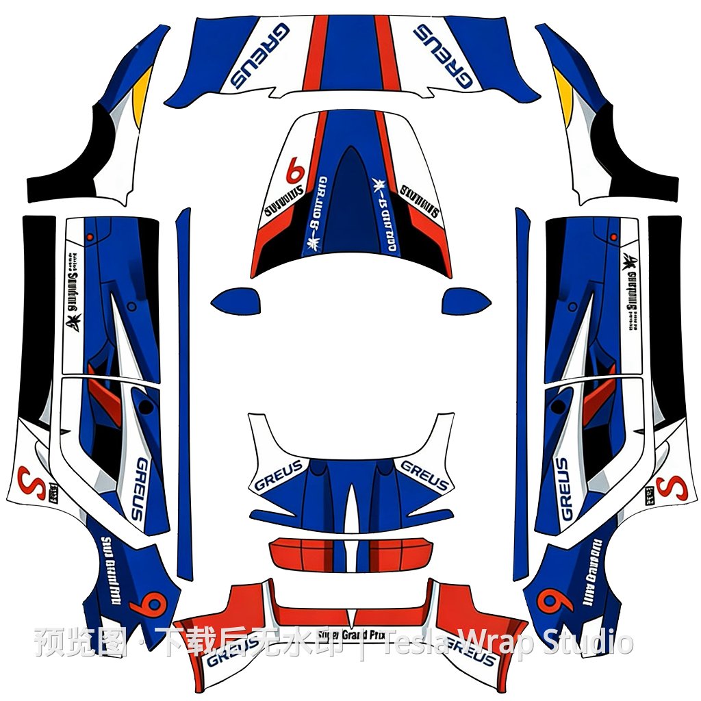 四驱小子系列 - Model 3 (2024+) Standard & Premium 特斯拉喷漆车间模板