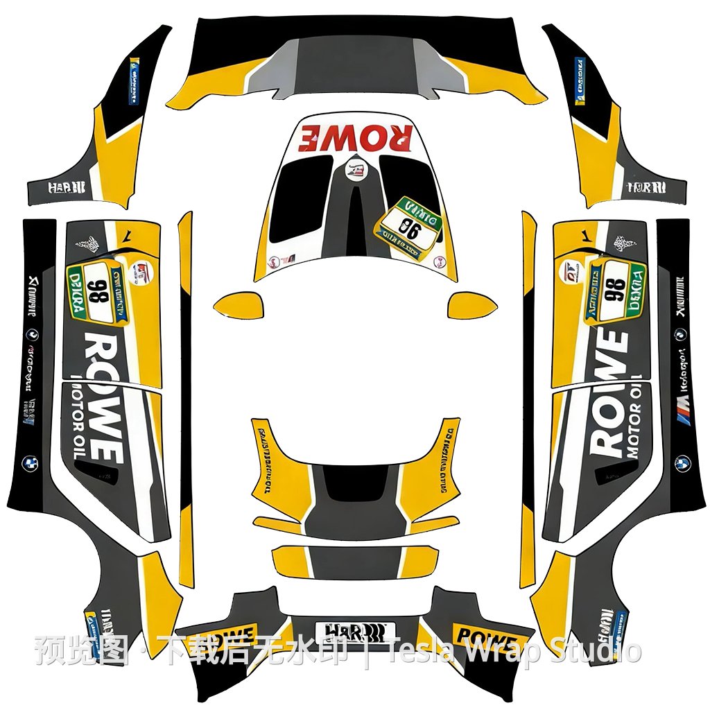 保时捷系列涂装 - Model 3 (2024+) Standard & Premium 特斯拉喷漆车间模板