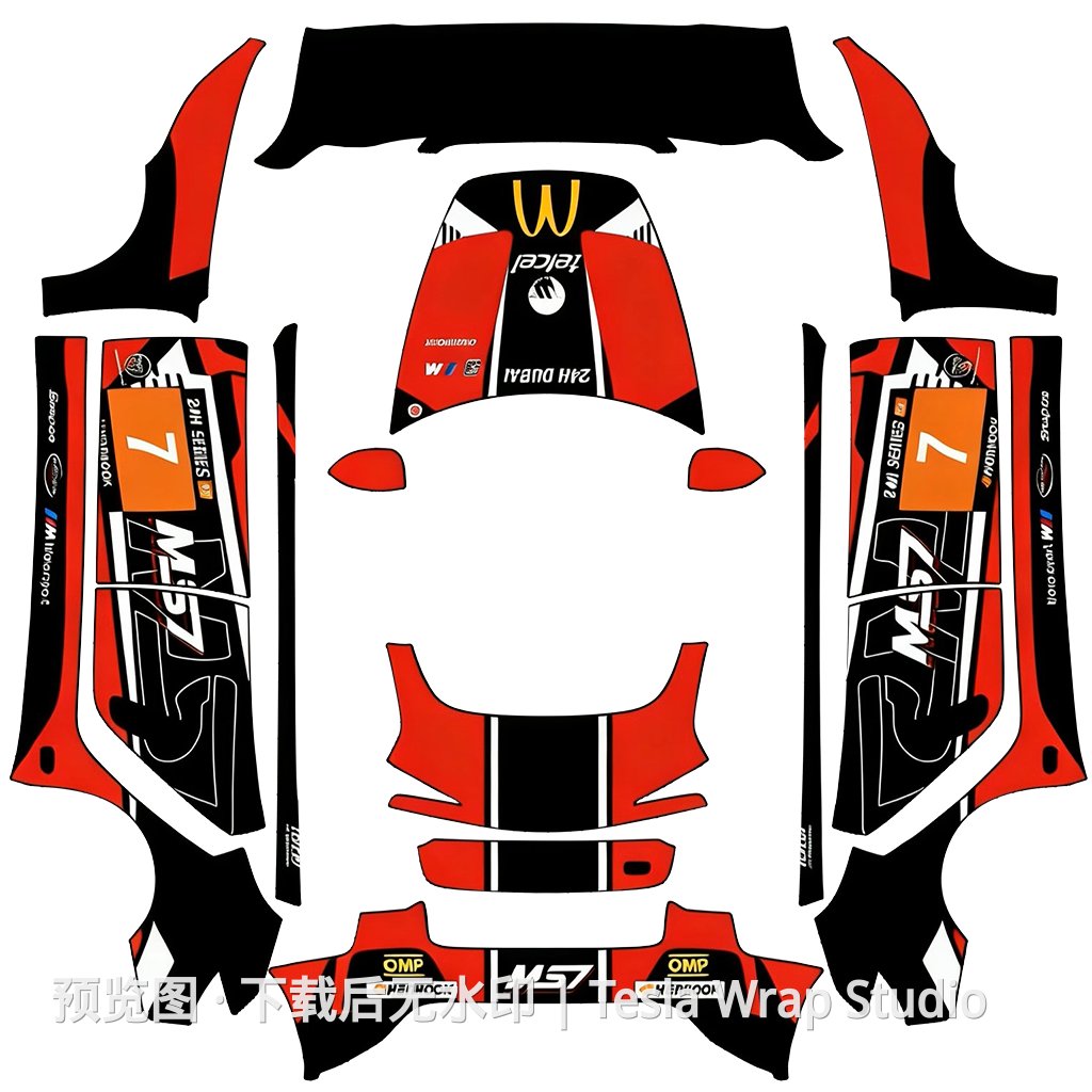 宝马系列涂装 - Model 3 (2024+) Standard & Premium 特斯拉喷漆车间模板