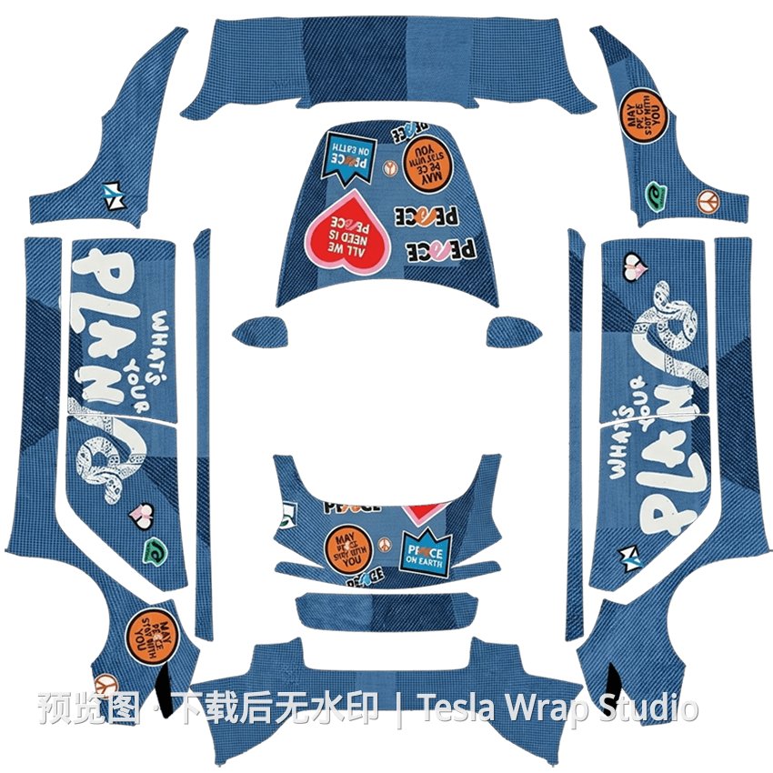 五月天 涂装 - Model 3 (2024+) Standard & Premium 特斯拉喷漆车间模板