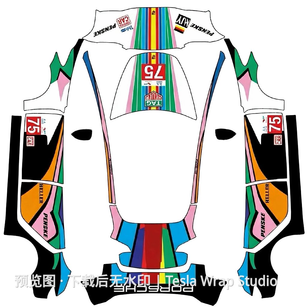 保时捷963车机 - Model 3 特斯拉喷漆车间模板