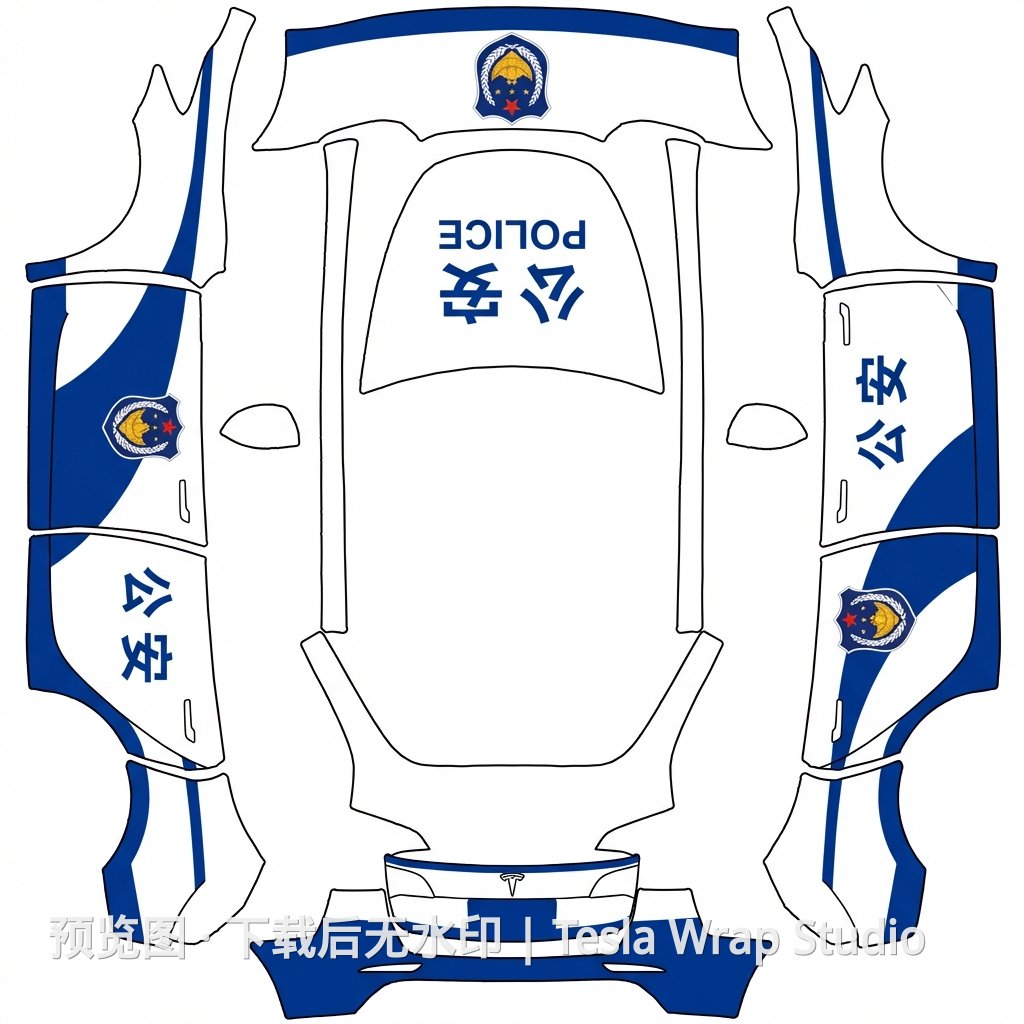 公安 - Model Y 特斯拉喷漆车间模板