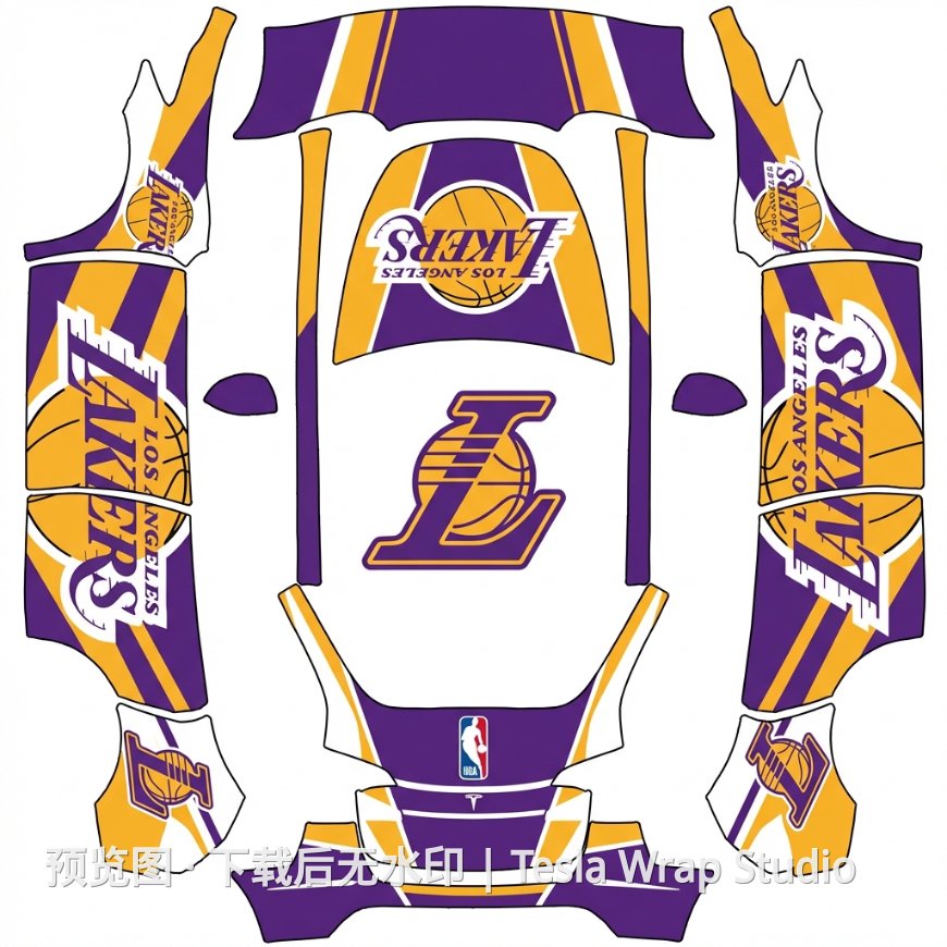 湖人队 - Model Y 特斯拉喷漆车间模板