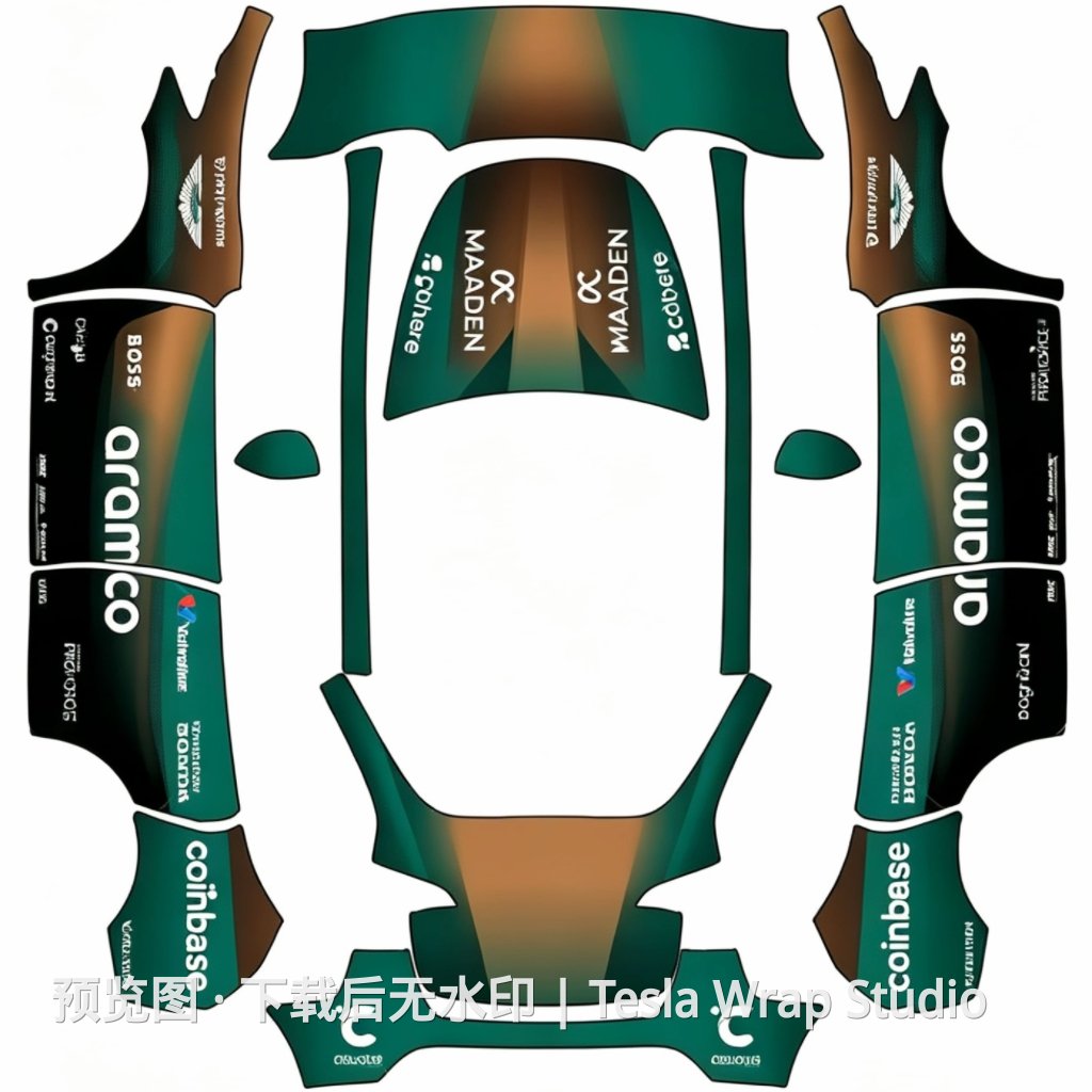 特斯拉x阿斯顿马丁摩纳哥站特别涂装 - Model Y 特斯拉喷漆车间模板