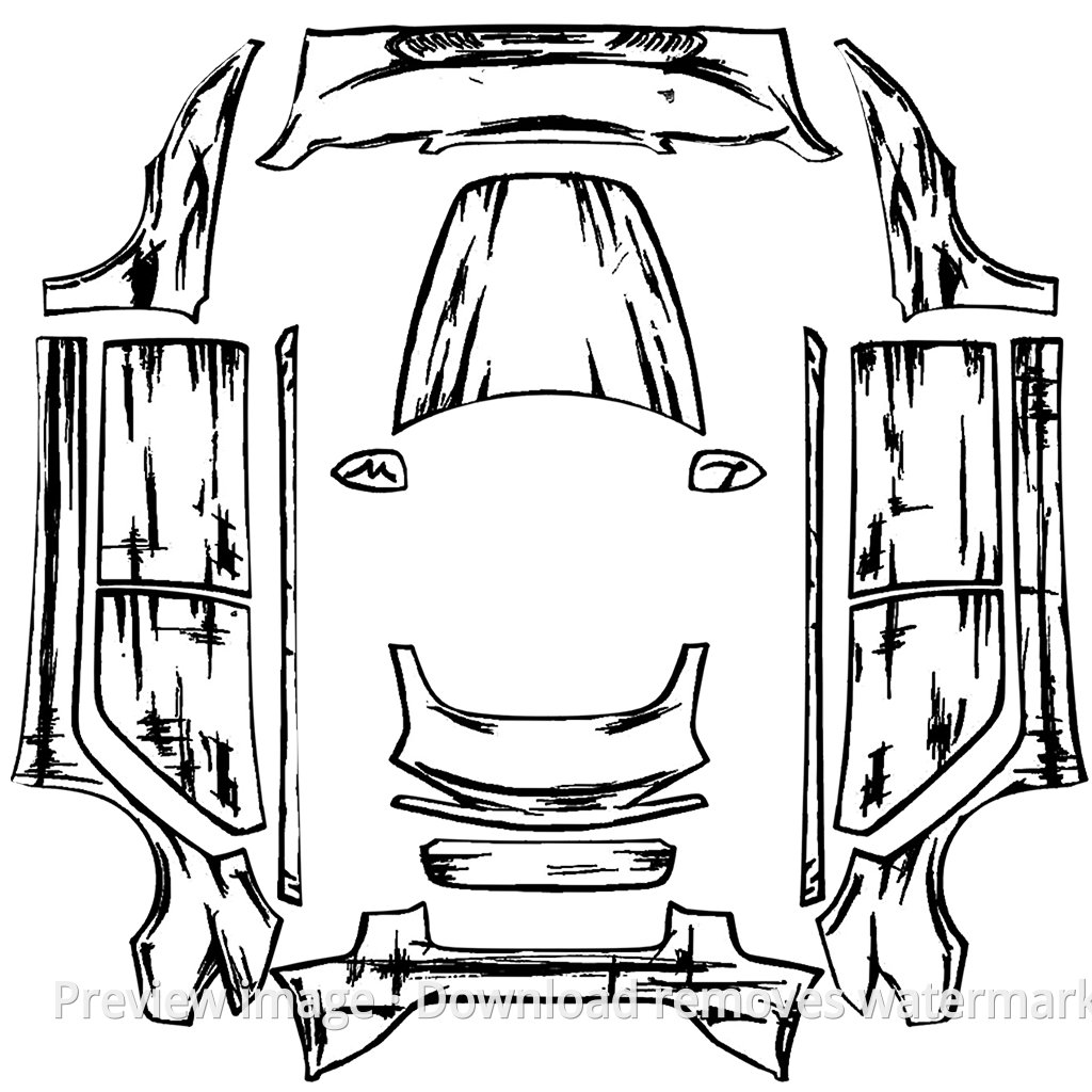 Model 3 (2024+) Standard & Premium Comic Theme Wrap Template