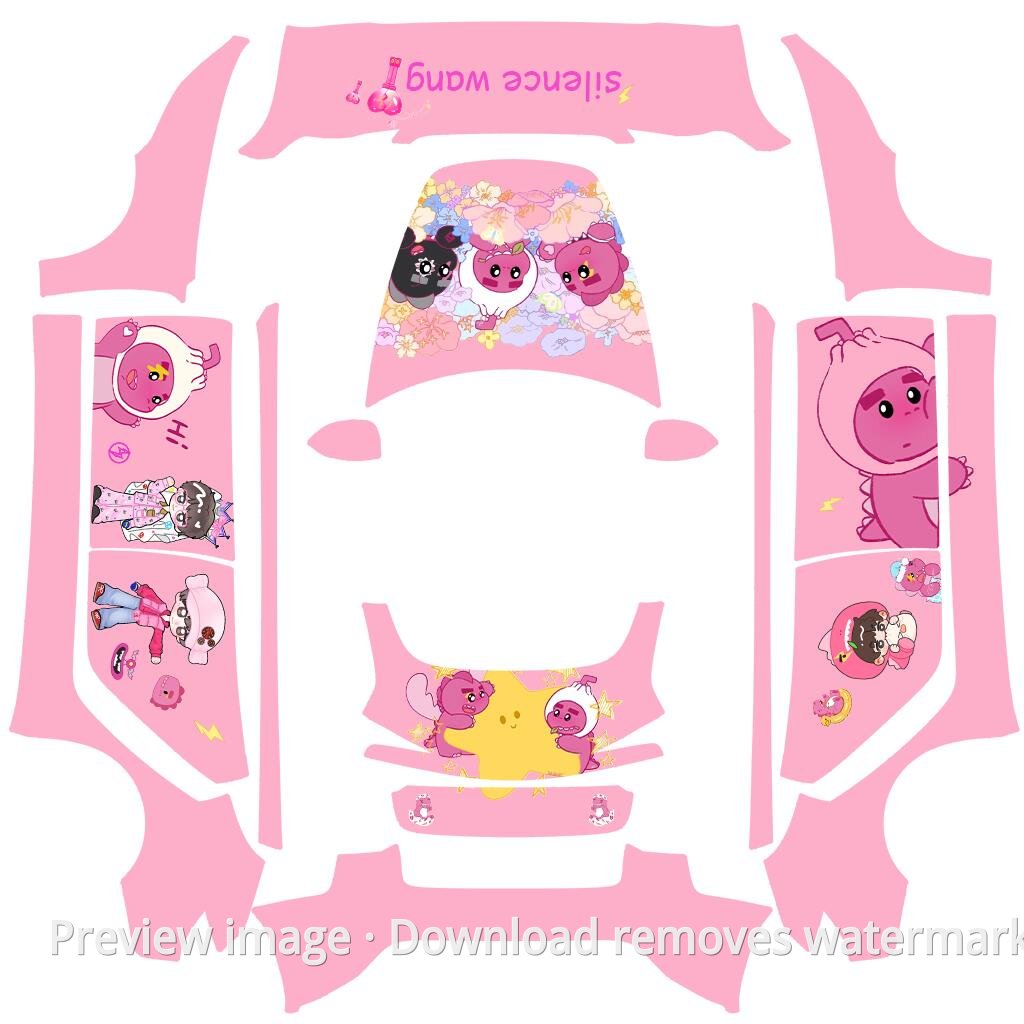 Model 3 (2024+) Standard & Premium Sulong Itasha Wrap Template