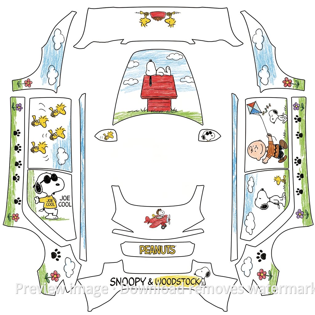 Snoopy Illustration Theme - Model 3 (2024+) Standard & Premium