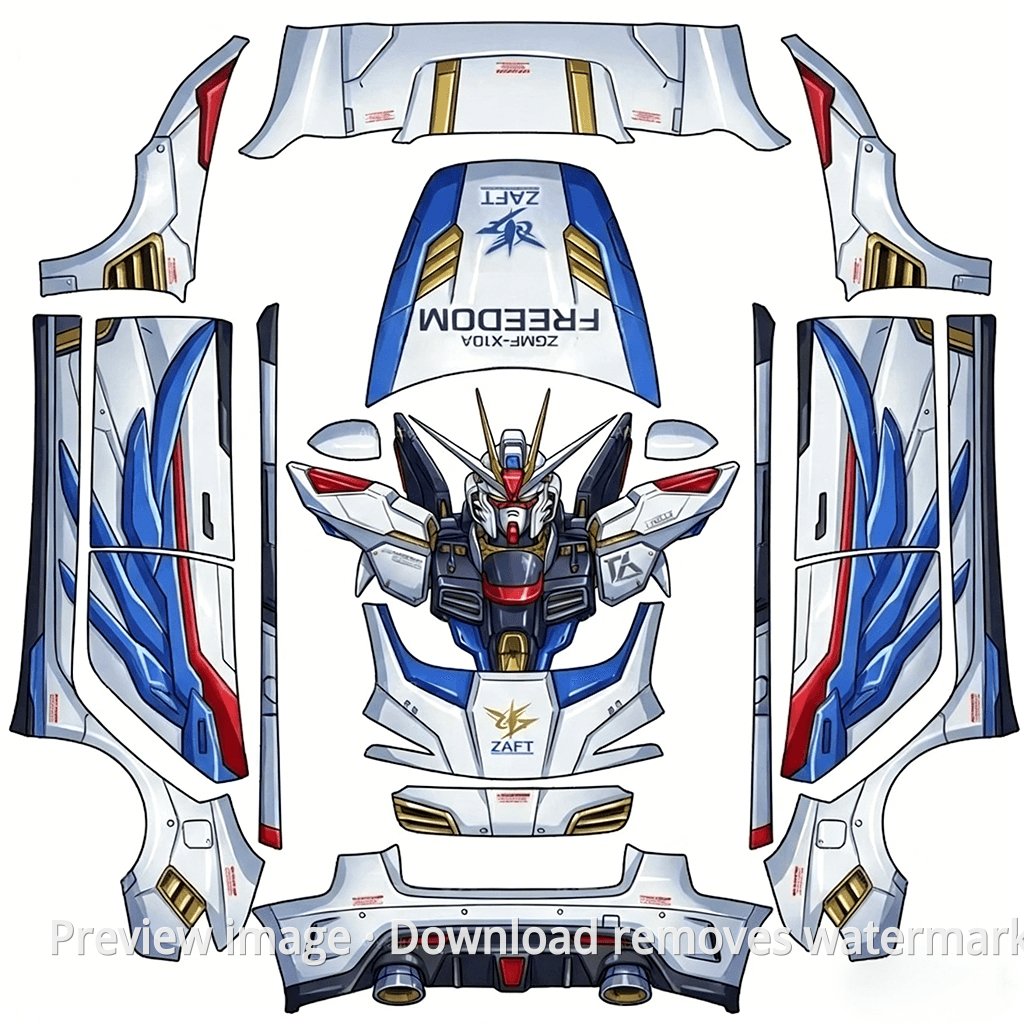 Gundam Seed Mecha Style Series Livery - Model 3 (2024+) Standard & Premium
