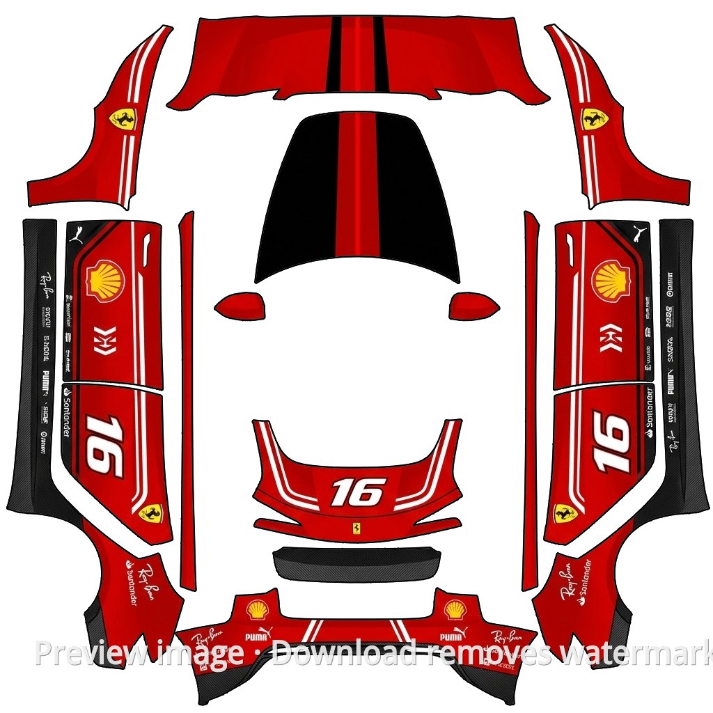 Ferrari Theme - Model 3 (2024+) Standard & Premium