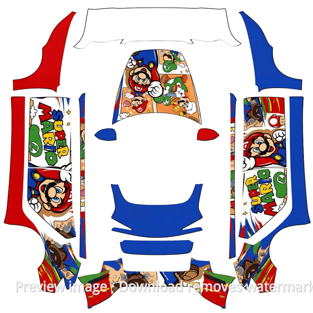 Refreshed Model 3 Mario Body Template - Model 3 (2024+) Standard & Premium