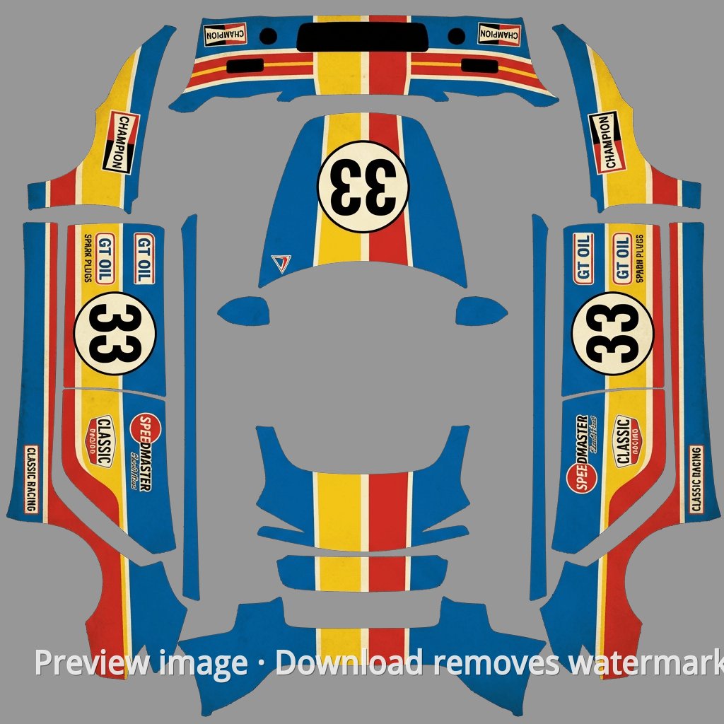Classic Racing Theme - Model 3 (2024+) Standard & Premium