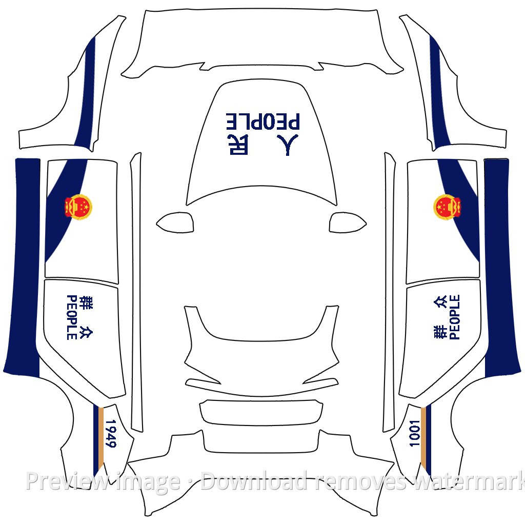 Police Car Series 5 - Model 3 (2024+) Standard & Premium