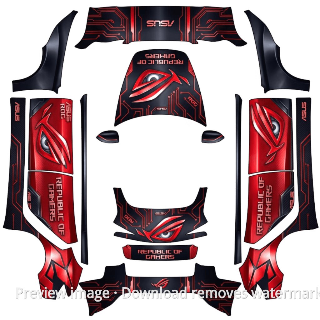 ASUS ROG Eye of the Fearless Tesla Livery - Model 3 (2024+) Standard & Premium