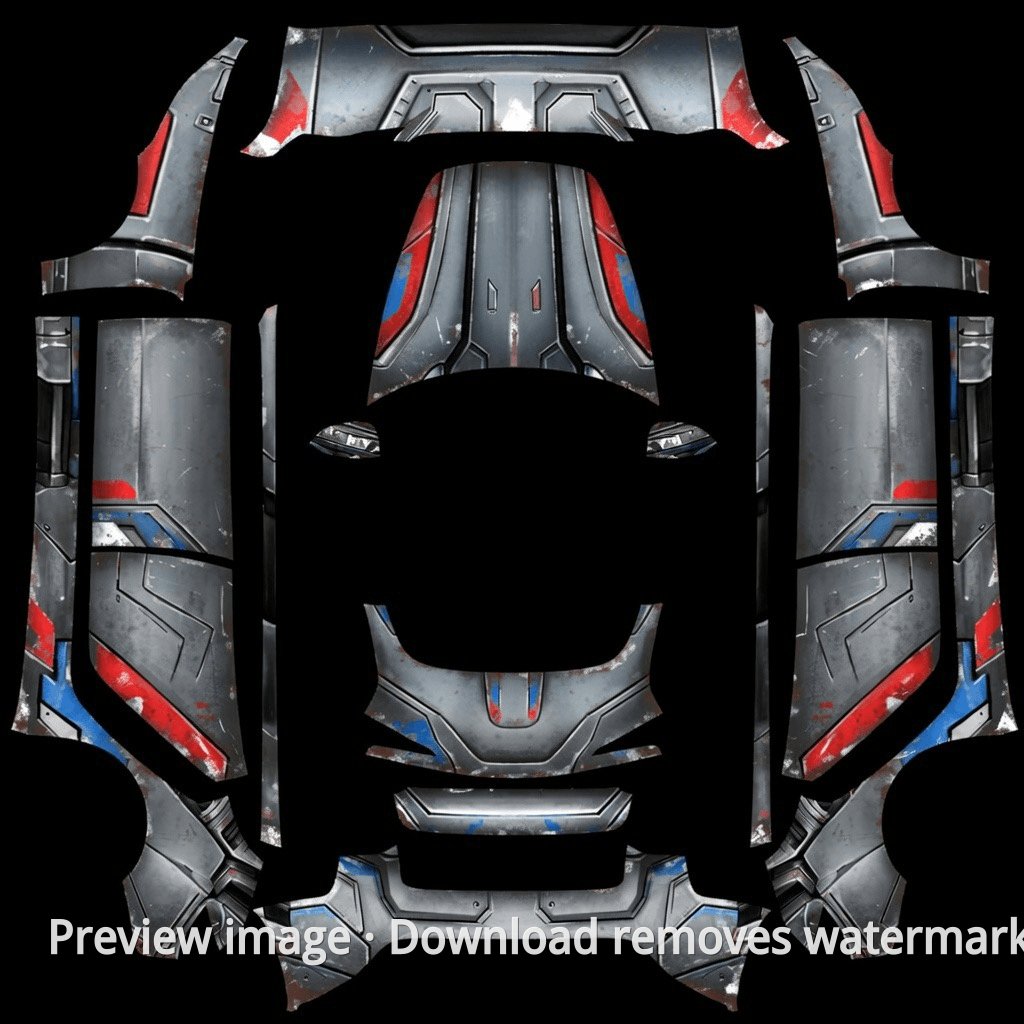 Model 3 (2024+) Standard & Premium Pacific Rim 2 Theme Wrap Template