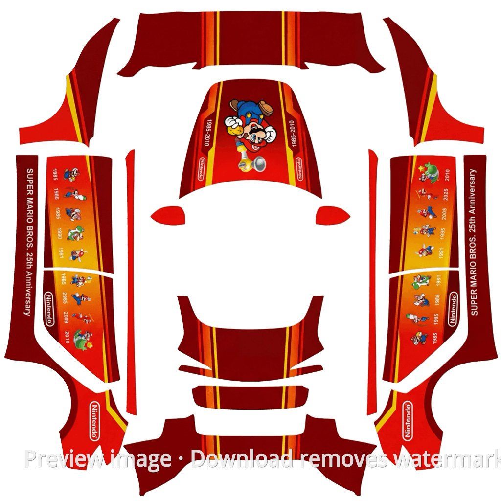 Refreshed Model 3 Mario Premium Template - Model 3 (2024+) Standard & Premium