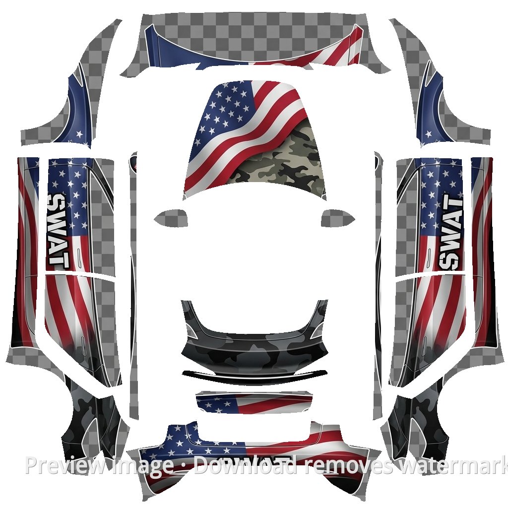 SWAT Stars and Stripes Theme - Model 3 (2024+) Standard & Premium