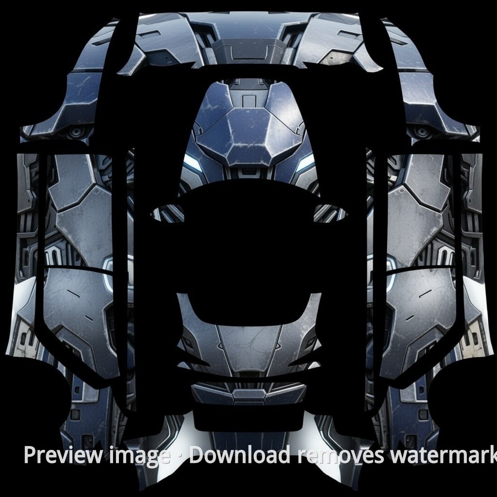 Model 3 (2024+) Standard & Premium Pacific Rim 1 Theme Wrap Template