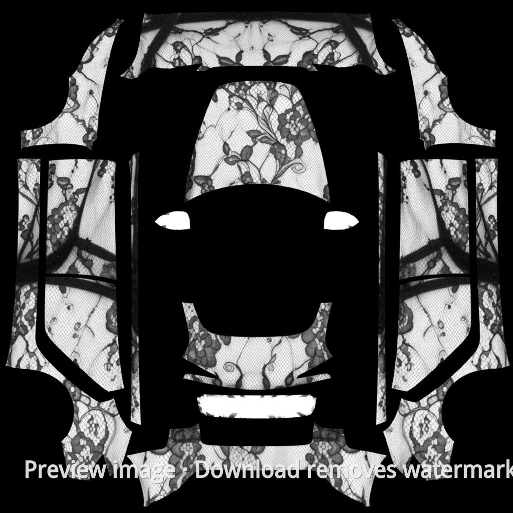 Model 3 (2024+) Standard & Premium Victoria's Secret Lace Collaboration 2 Theme Wrap Template